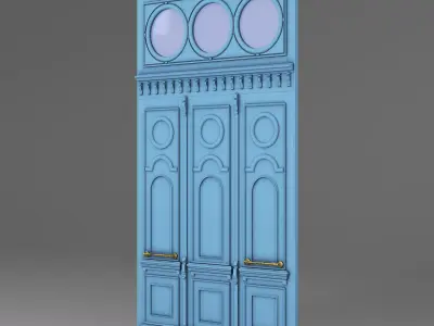 Classic Old Door 001 3D model