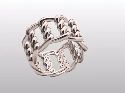 robe eternity knot ring 3D print model