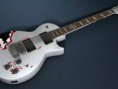 James Hetfield truckster guitar 3D model