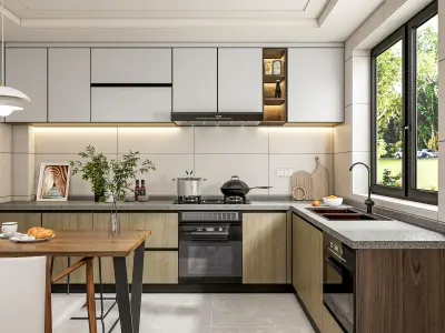 Kitchen Modern interior  0050 3D model