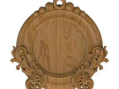 Carved picture frame STL 3D model 19