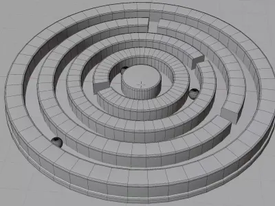 Wooden Labyrinth Puzzle 3D model