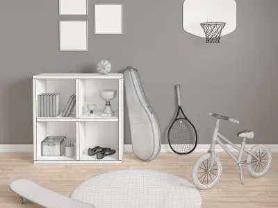 sport room 3D model