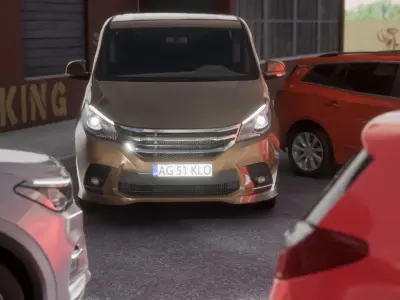 7 Cars Pack Low-poly 3D model