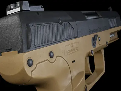 FN Five-seveN Pistol Low-poly 3D model