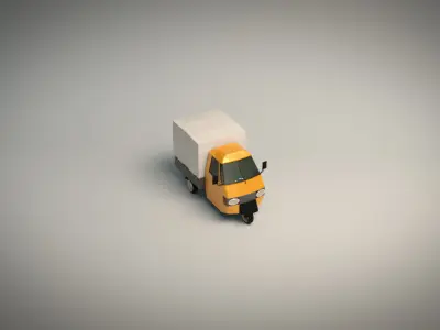 Low Poly Three Wheeled Truck Low-poly 3D model