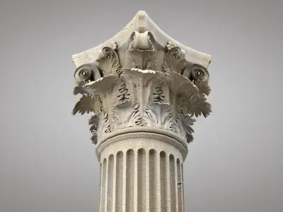 Roman Corinthian column element 3D model