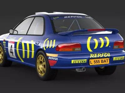 Subaru Impreza Sti Rally Car 3D model