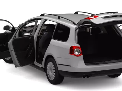 VW Passat B6 HQ Interior 3D model