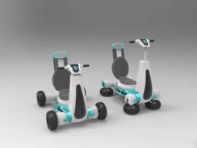 perambulator toy car 3D model