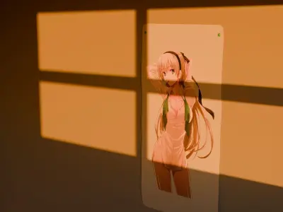 Poster Anime Girl 3D model