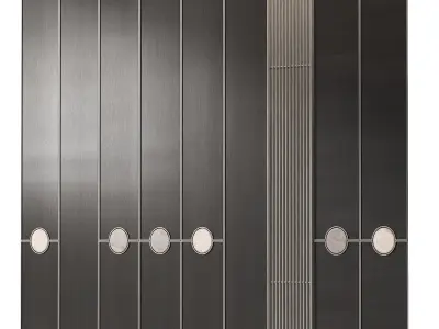 Modular wall panels 3 wood color options 3D model