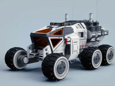 Vehicle Mars Rover Space Low-poly 3D model