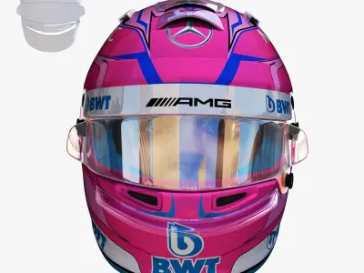 Ocon Helmet 2018 Low-poly 3D model