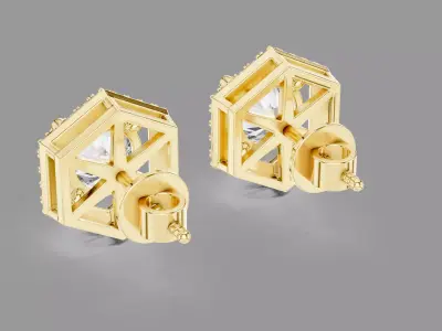 Diamond Earrings  3D print model