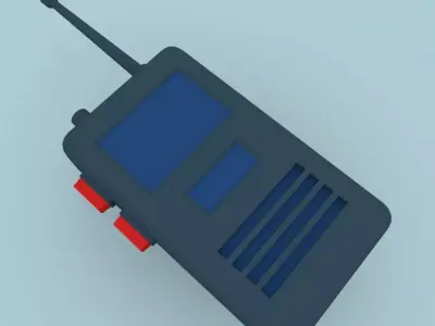 Stylized Walkie Talkie Low Poly Cartoon  Low-poly 3D model