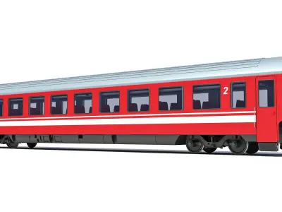 Train Passenger Car V11 3D model