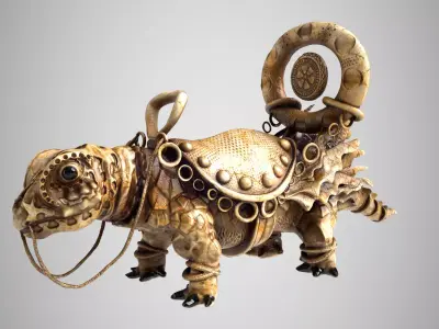 Reptile warrior 3D model