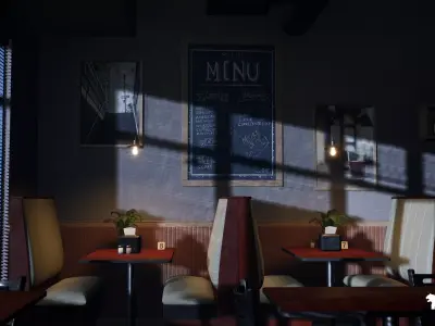 Coffee Shop Environment 3D model