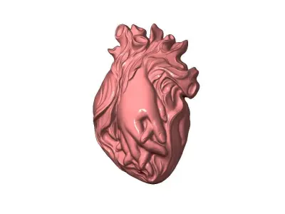 Heart Pendant 05 3D print model