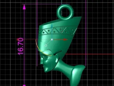 Cleopatra pendant 4 3D print model