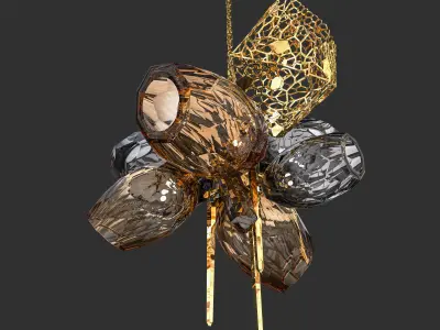 Britannica Chandelier Oval 3D model