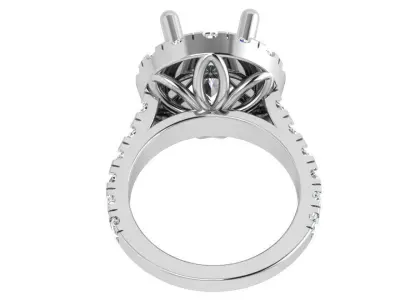 Round Halo Ring 4362 3D print model