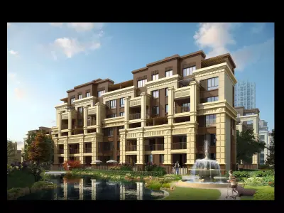 3D model of 2022 luxury fashion villa exterior 41 3D model