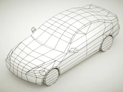 Generic Sedan v3 Low-poly 3D model