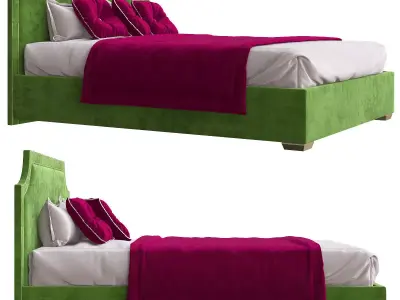 Bed top design Low-poly 3D model