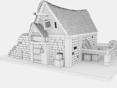 Medieval Build Free low-poly 3D model