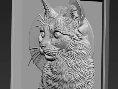Cat Head A51 3D print model