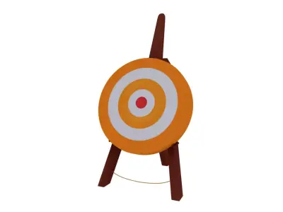 Target on easel 3D model