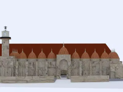 Historical Mosque Low-poly 3D model