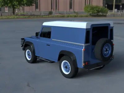 Full Land Rover Defender 90 Hard Top HDRI 3D model