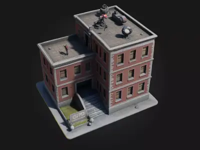Gotham Police Headquarters Model  A Dark and Gritty Urban  3D model
