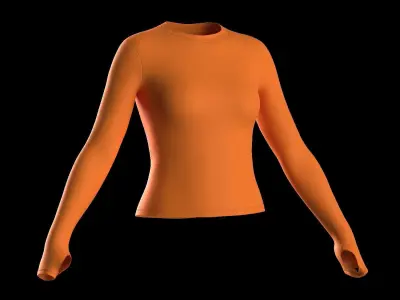 Female longsleeve thumbail hole 3D model