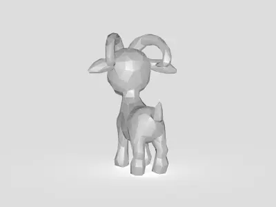 Goat Low-poly Low-poly 3D model