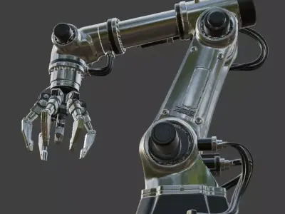 Industrial Robotic Arm 3D Model 3D model