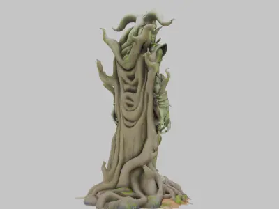 Ancient Statue 3D Model Low-poly 3D model