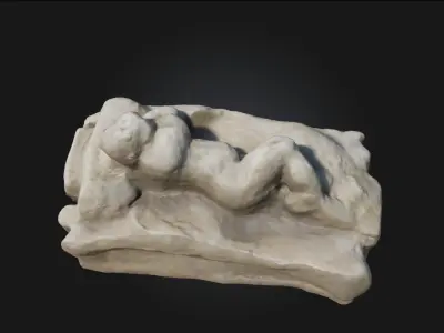 Reclining Figure Stylized Human Form  3D model
