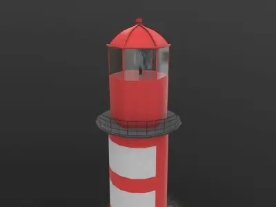 Light House East Mall Low-poly 3D model