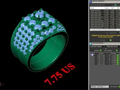 Luxury Men Rings Designs 5MR070 3D print model