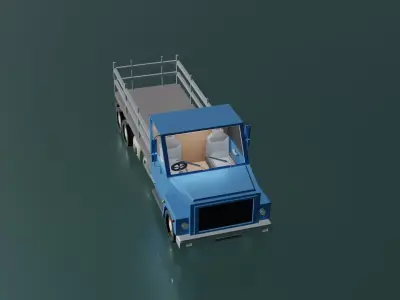 lowpoly cargo truck Low-poly 3D model