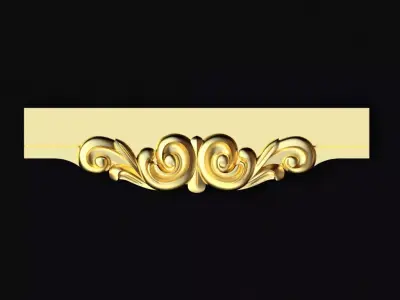 Central decor ornament for furniture 3D model 210