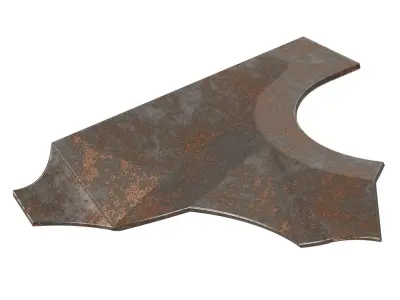 Rusty Car Fender 3D model