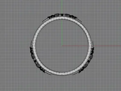 Guns n Roses ring 3D print model