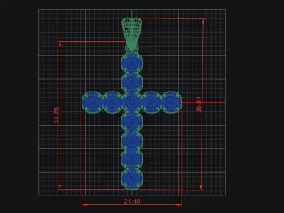 Pendant  Spherical Cross 3D print model