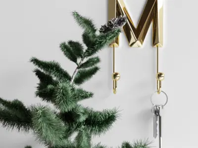 Set of decor for home or apartment 3D model