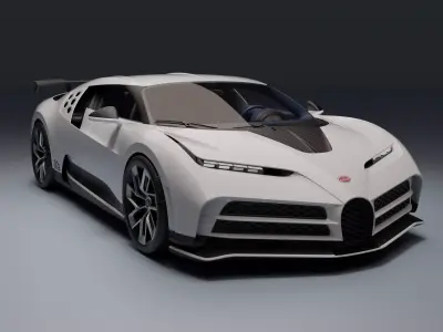 Bugatti Centodieci Low-poly 3D model